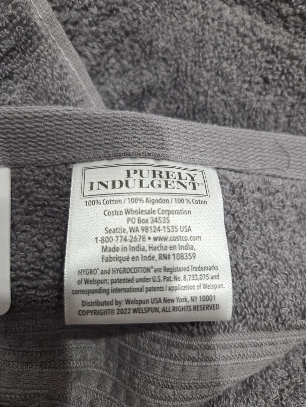 Purely Indulgent bath towels 30”X58” Gunmetal Gray Oeko-Tex NWT QUANTITY 2 Each